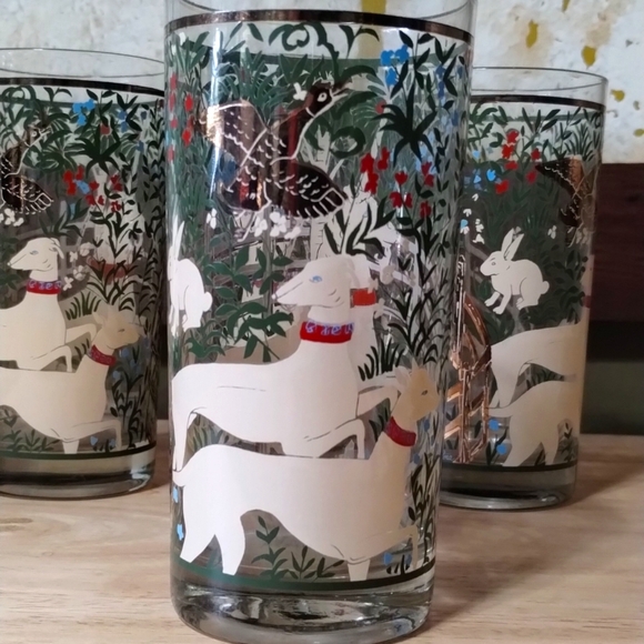 1960s Vintage UNIQUE Cera Unicorn Highball Glasses 1964 - Picture 6 of 8